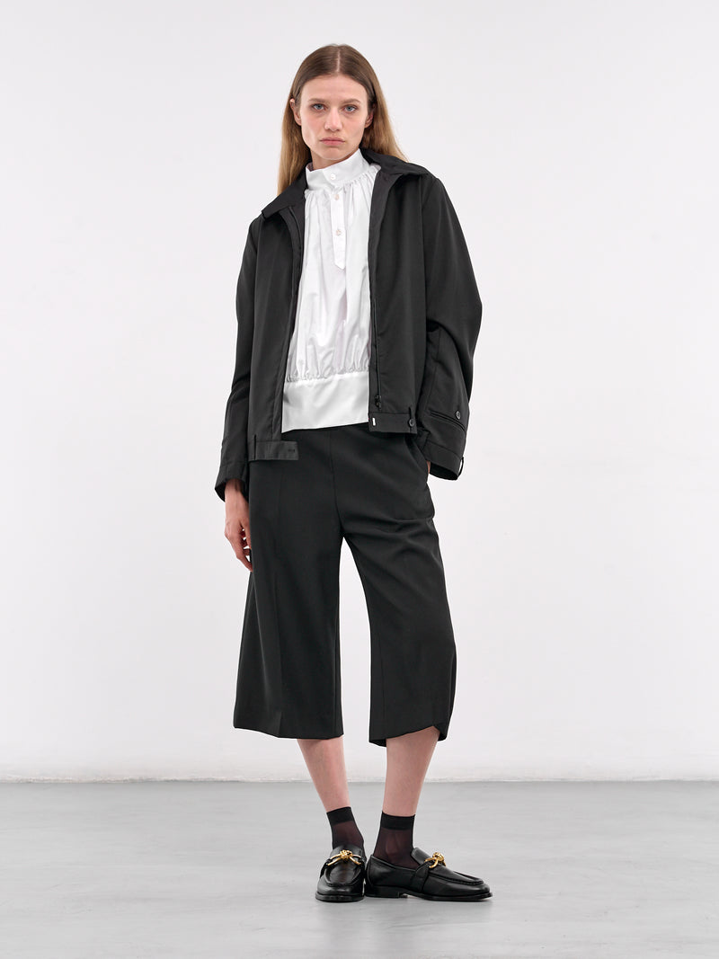 Shirred Cotton Blouse (3O-B019-S25-WHITE)