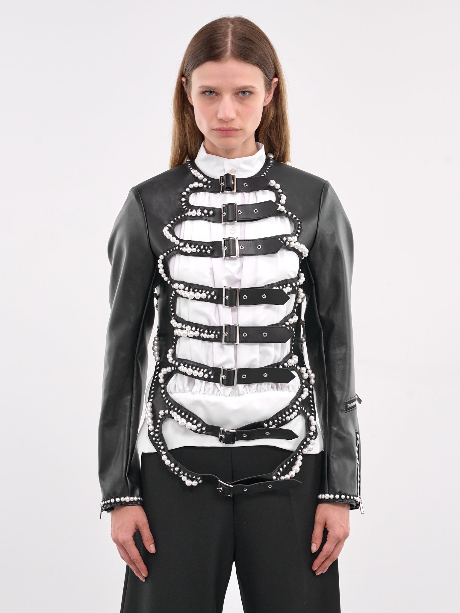 Pearl Detailed Jacket (3O-J011-S25-BLACK)