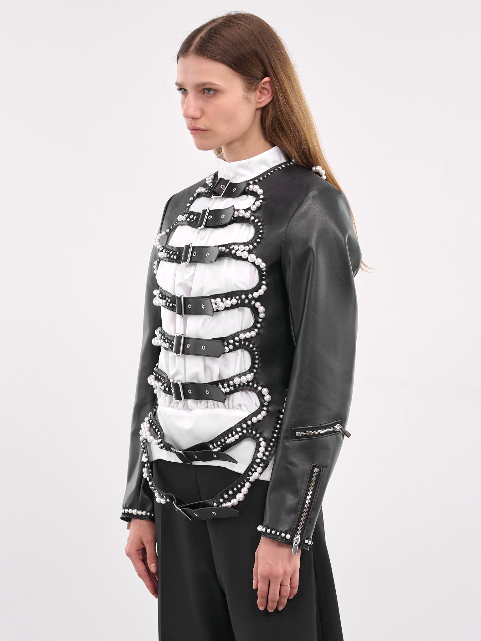 Pearl Detailed Jacket (3O-J011-S25-BLACK)
