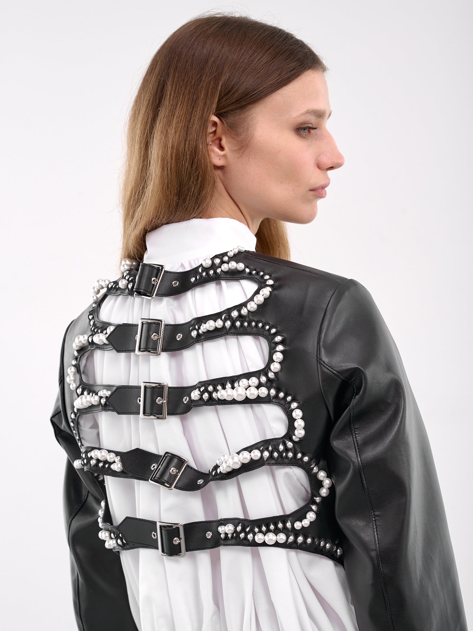 Pearl Detailed Jacket (3O-J011-S25-BLACK)