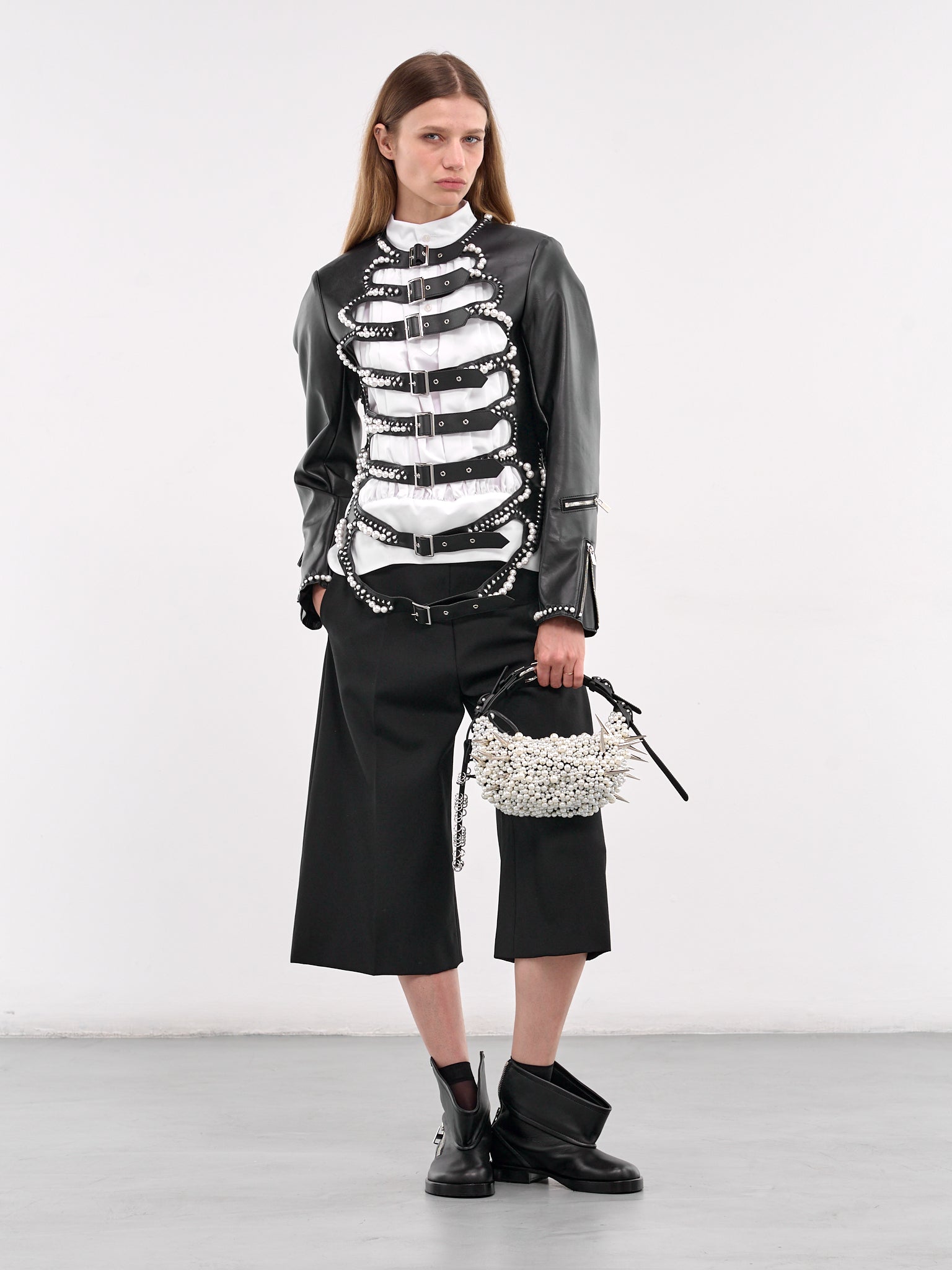 Pearl Detailed Jacket (3O-J011-S25-BLACK)