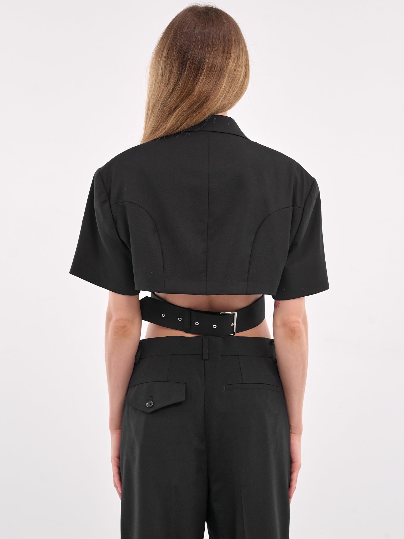 Cropped Blazer (3O-J013-S25-BLACK)