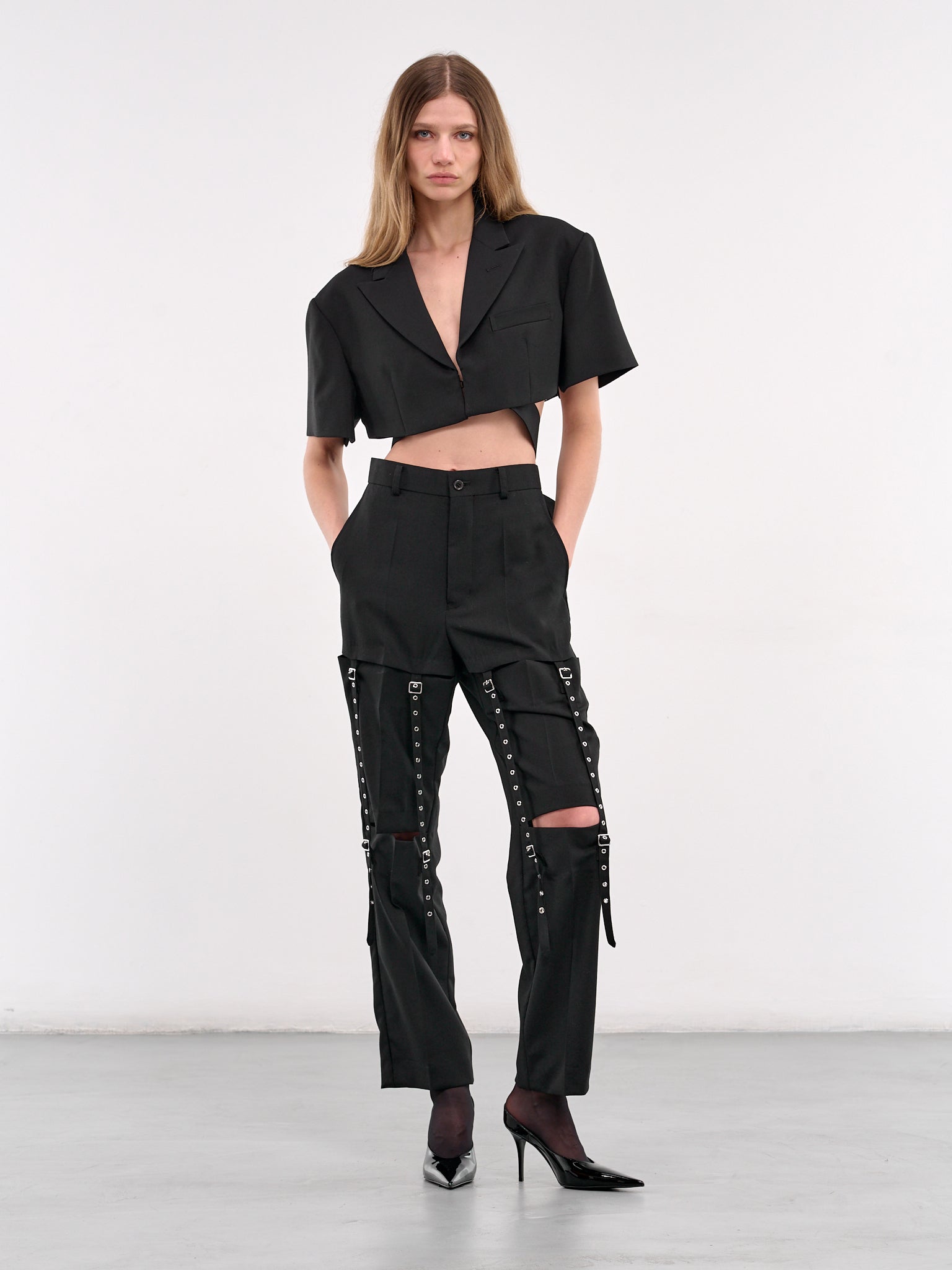 Cropped Blazer (3O-J013-S25-BLACK)