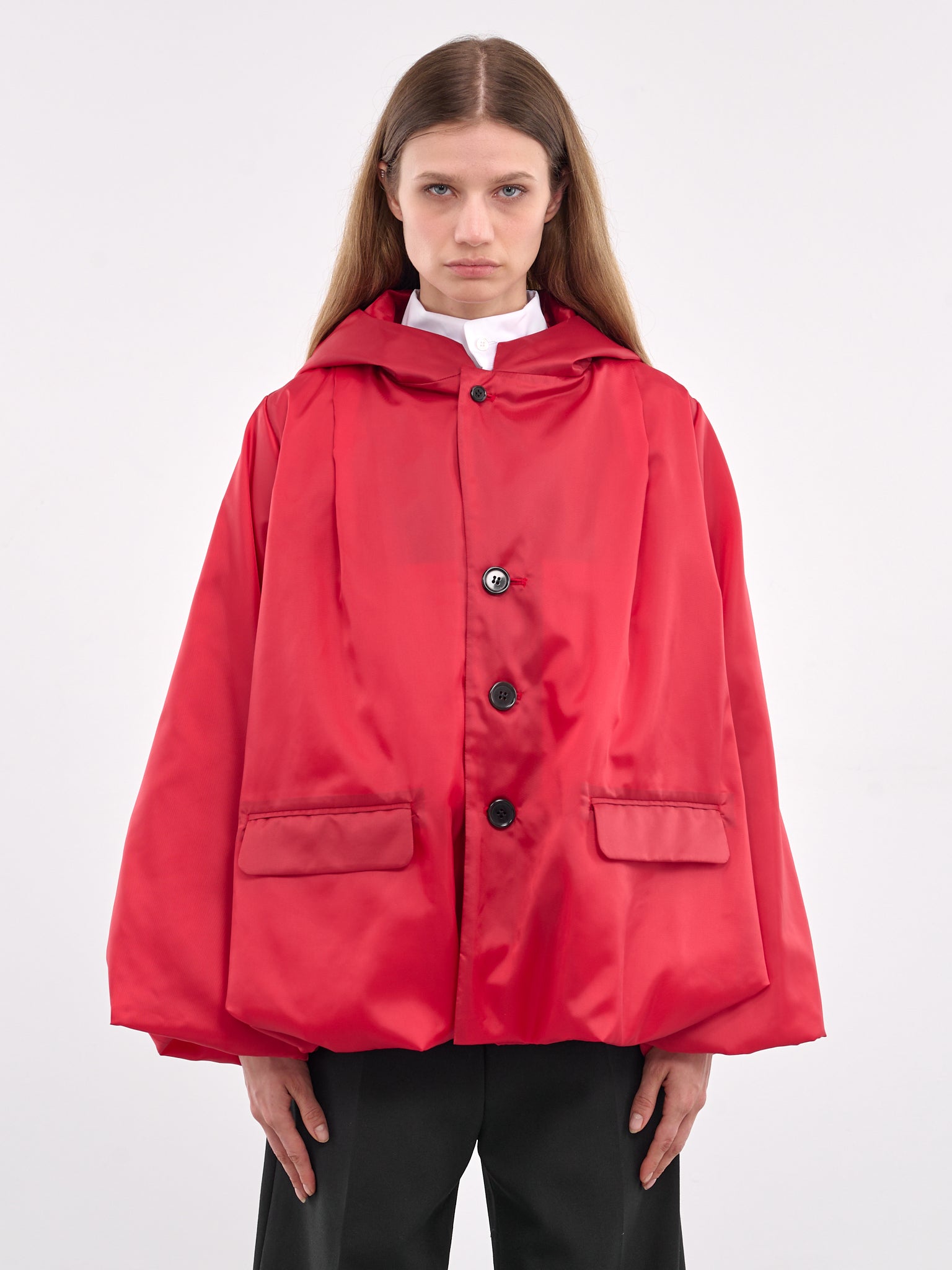 Oversized Hood Jacket (3O-J015-S25-RED)