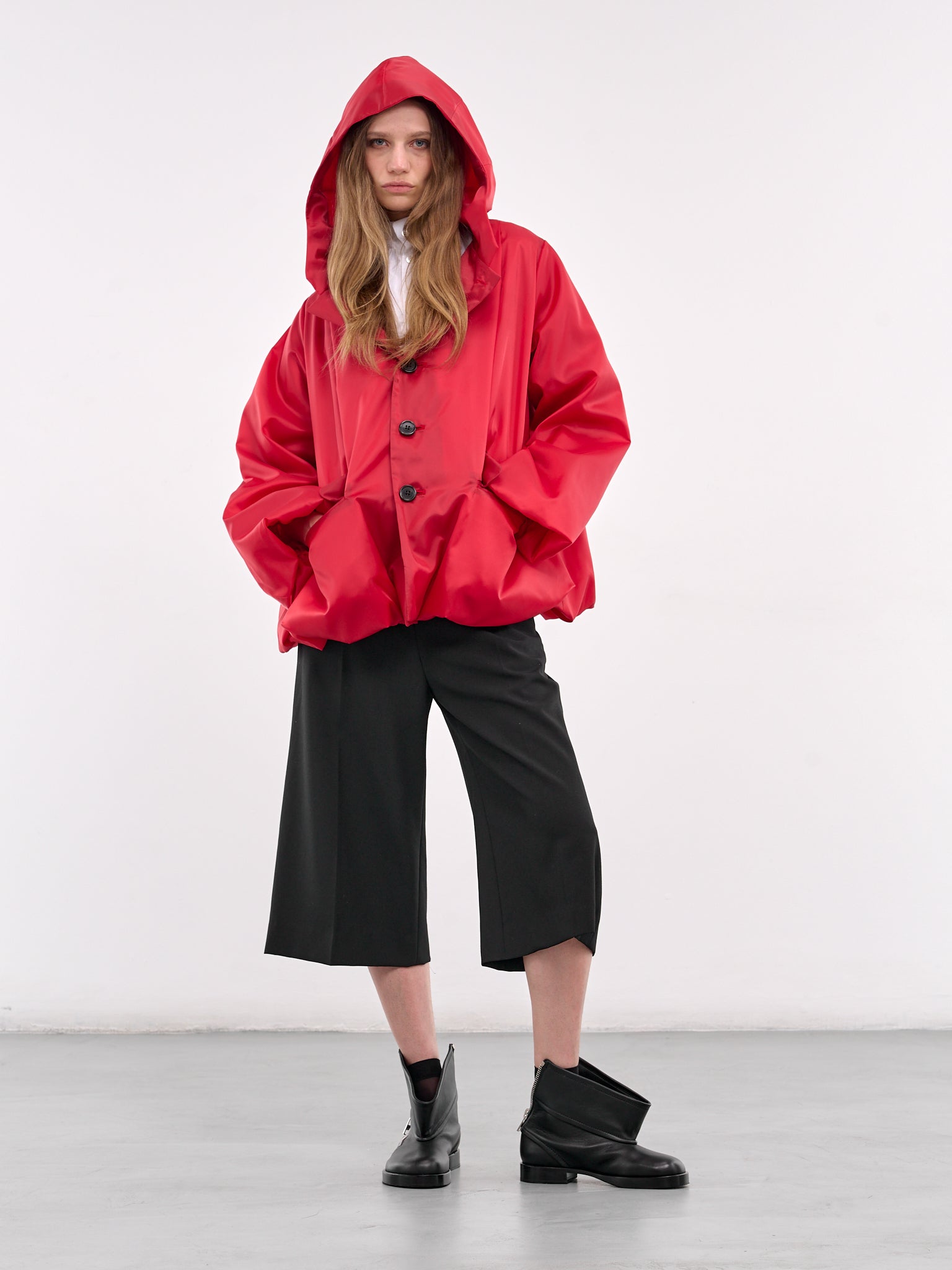 Oversized Hood Jacket (3O-J015-S25-RED)