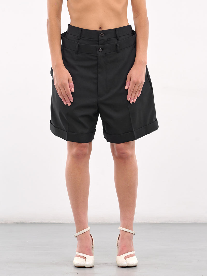 Layered Shorts (3O-P005-BLACK)