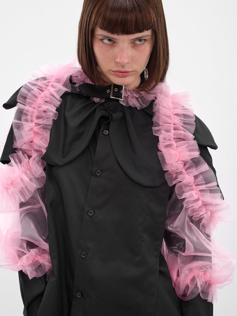 Pink Sheer Tulle Harness Top (3P-V006-051-2-PINK)