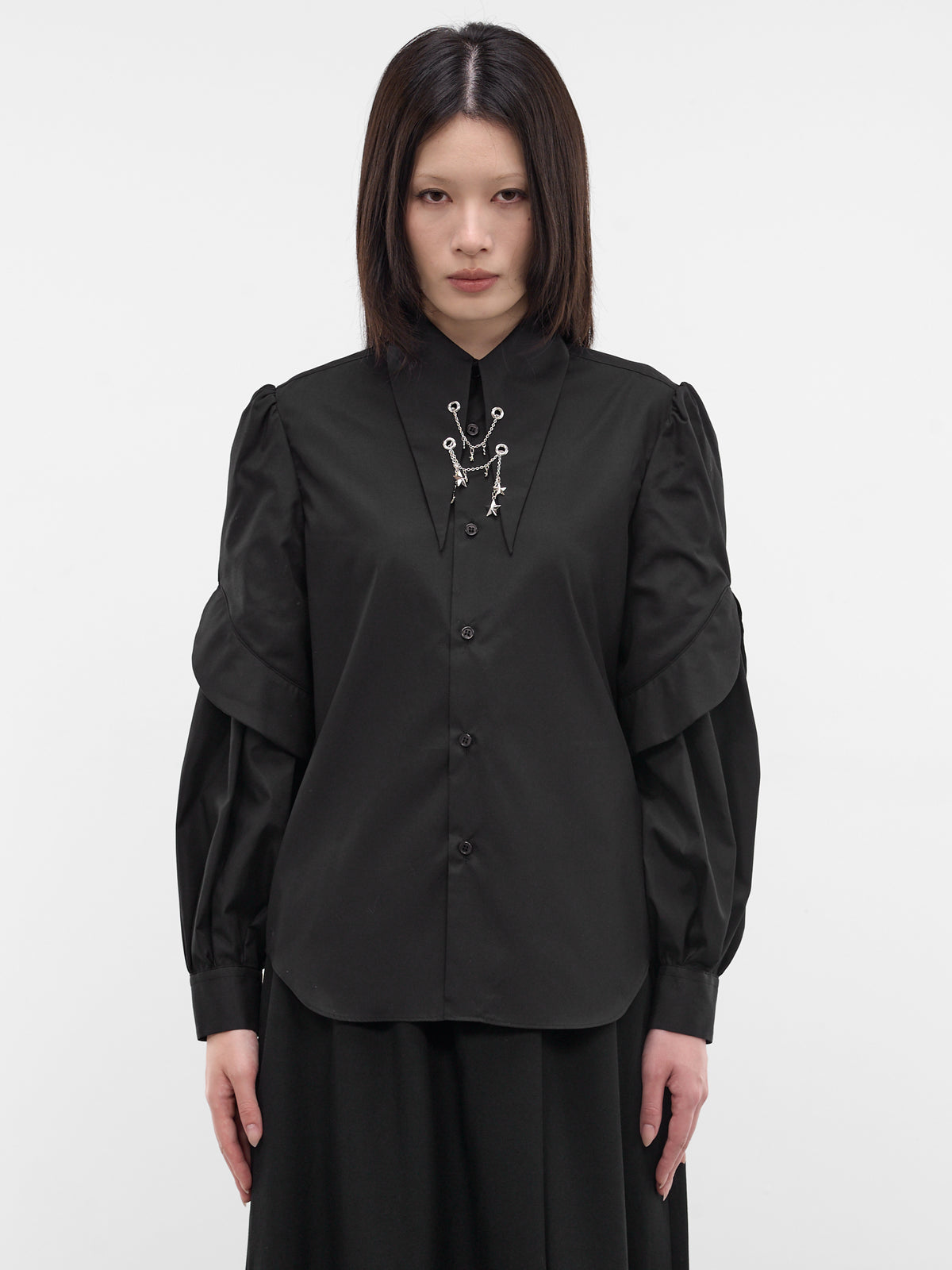 Black Star Charm Chain Shirt (3Q-B003-S26-BLACK)