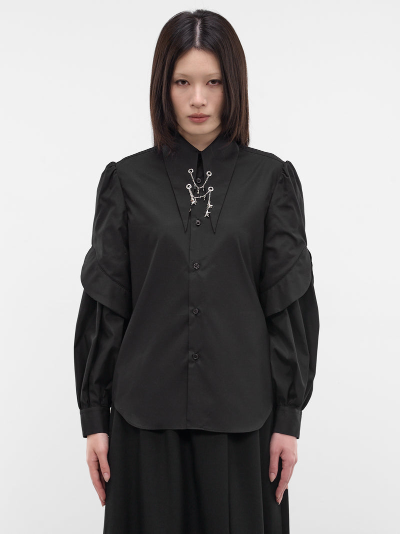 Black Star Charm Chain Shirt (3Q-B003-S26-BLACK)