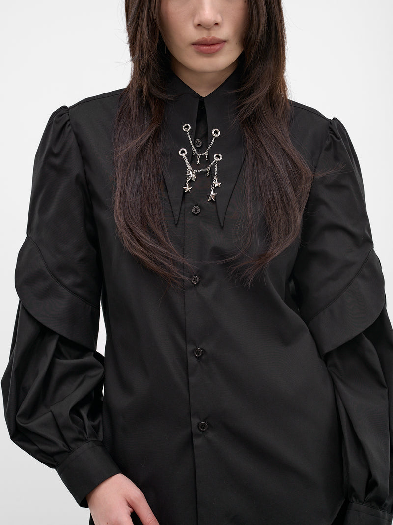 Black Star Charm Chain Shirt (3Q-B003-S26-BLACK)