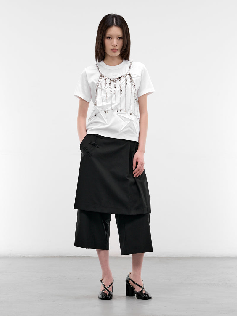 White 3D Star Paneled Tee (3Q-T006-S26-WHITE)