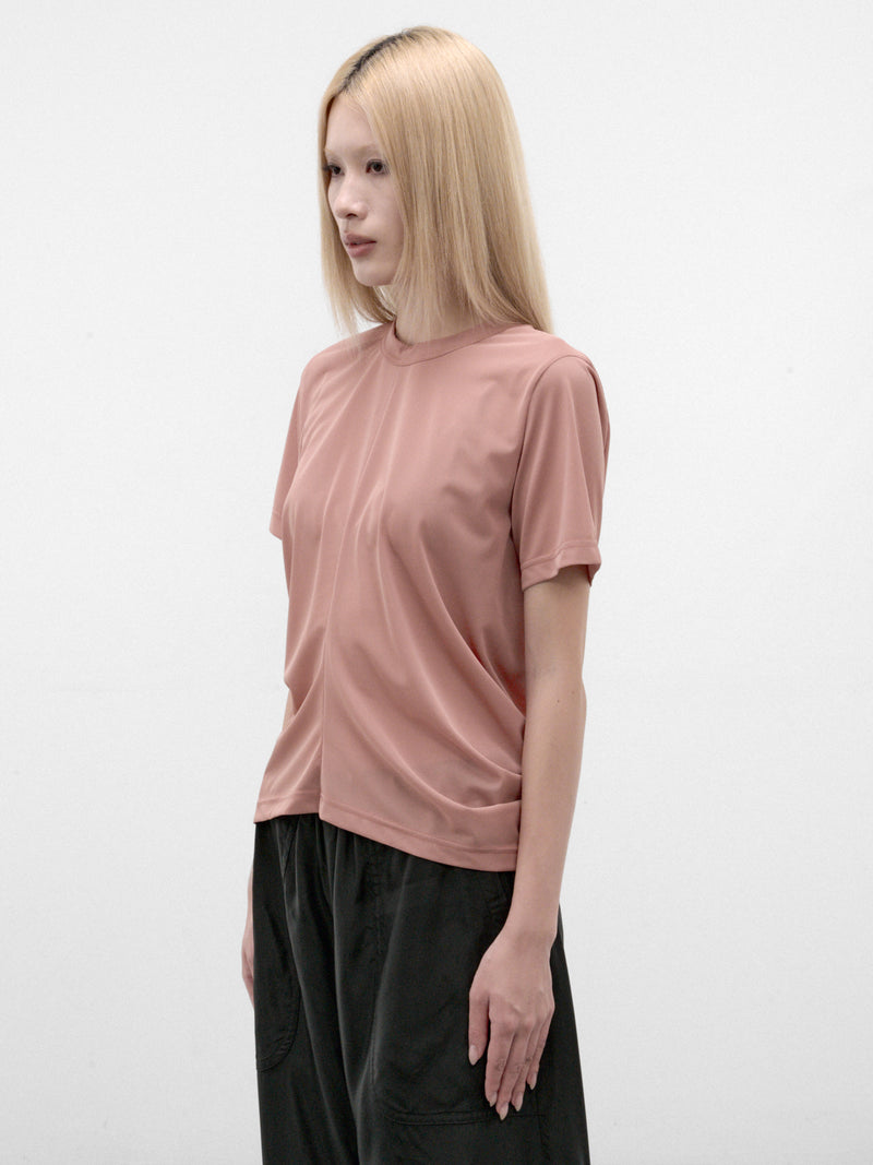 Beige Ruched Back Tee (3R-T008-W26-BLACK)