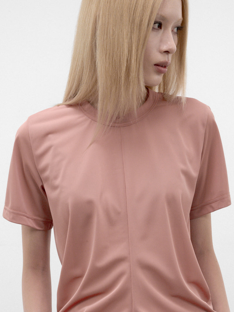 Beige Ruched Back Tee (3R-T008-W26-BLACK)