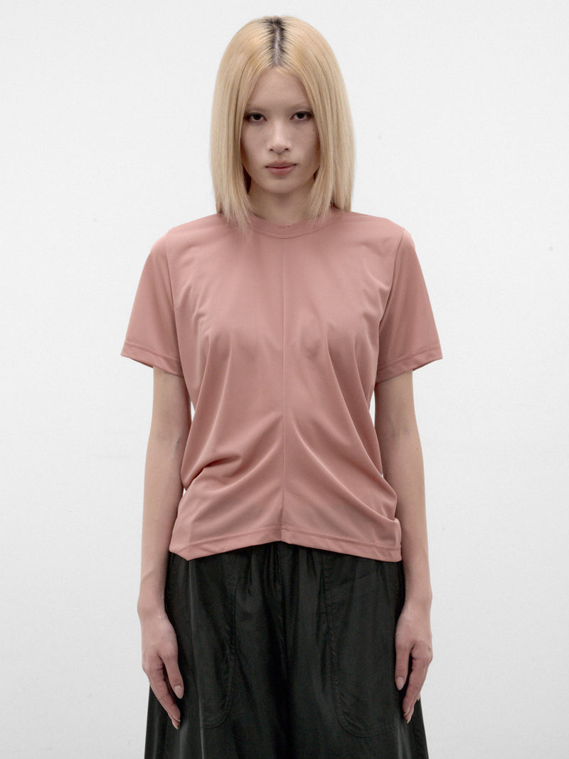 Beige Ruched Back Tee (3R-T008-W26-BLACK)
