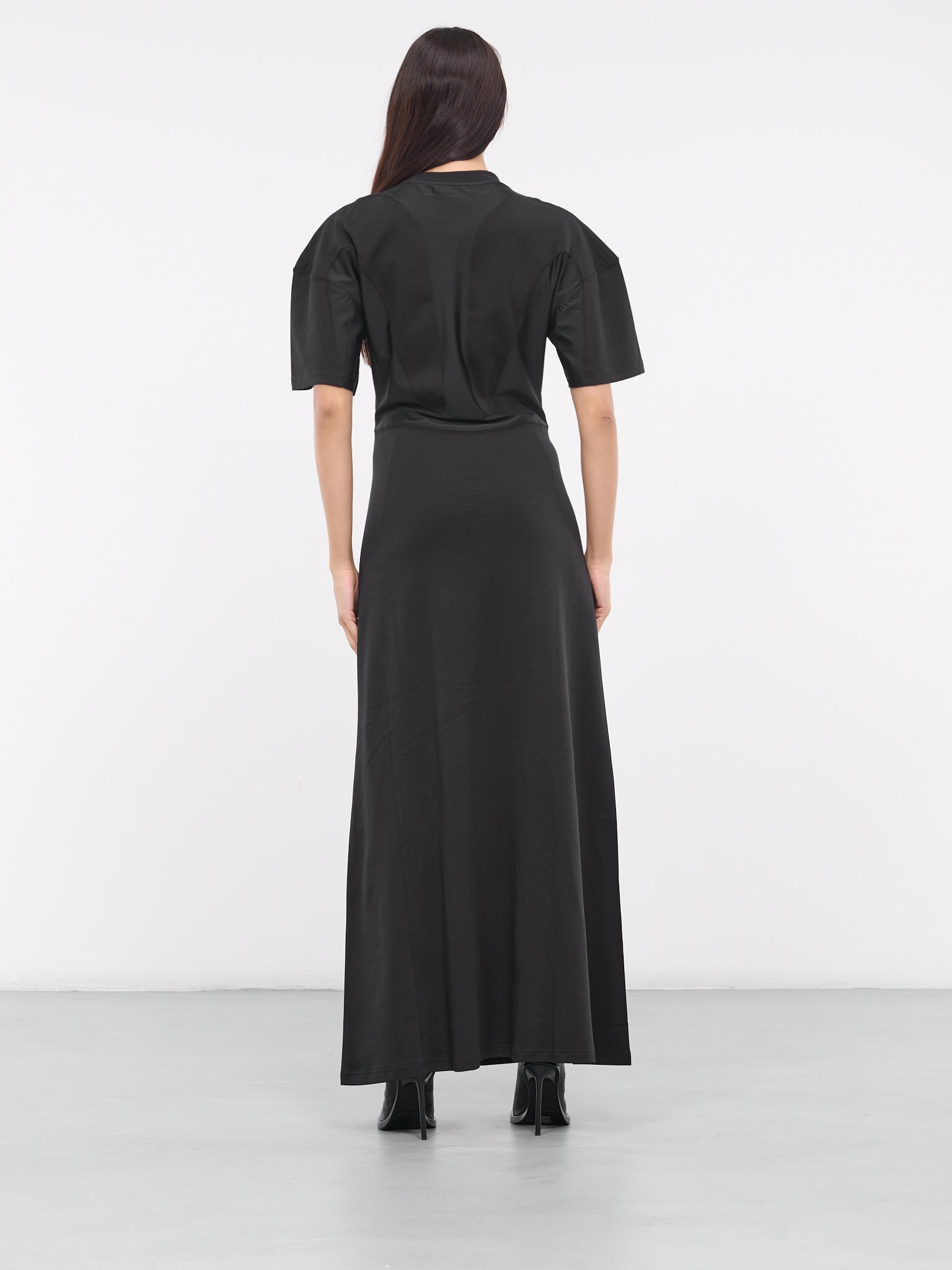 T-Shirt Slit Dress (3R01500681-BLACK)