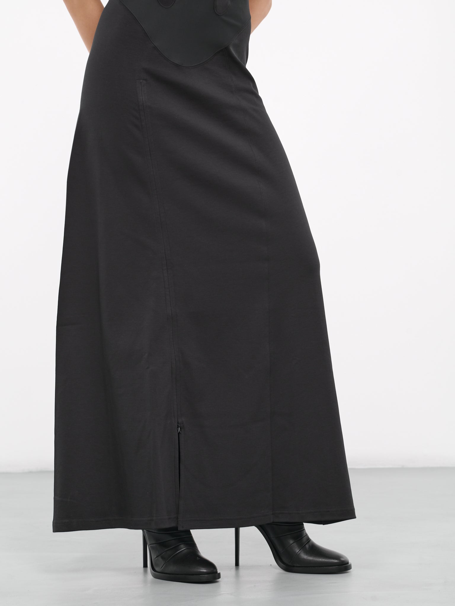 T-Shirt Slit Dress (3R01500681-BLACK)