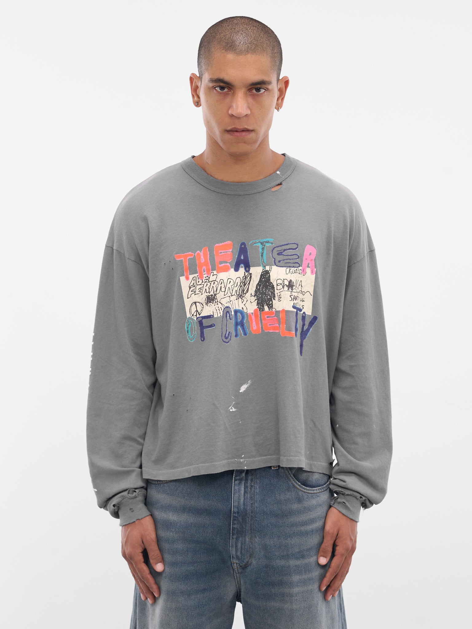 Black 'Theater of Cruelty' Long Sleeve (3U001Q3009VBK-BLACK)