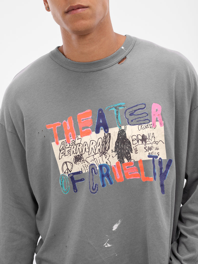Black 'Theater of Cruelty' Long Sleeve (3U001Q3009VBK-BLACK)