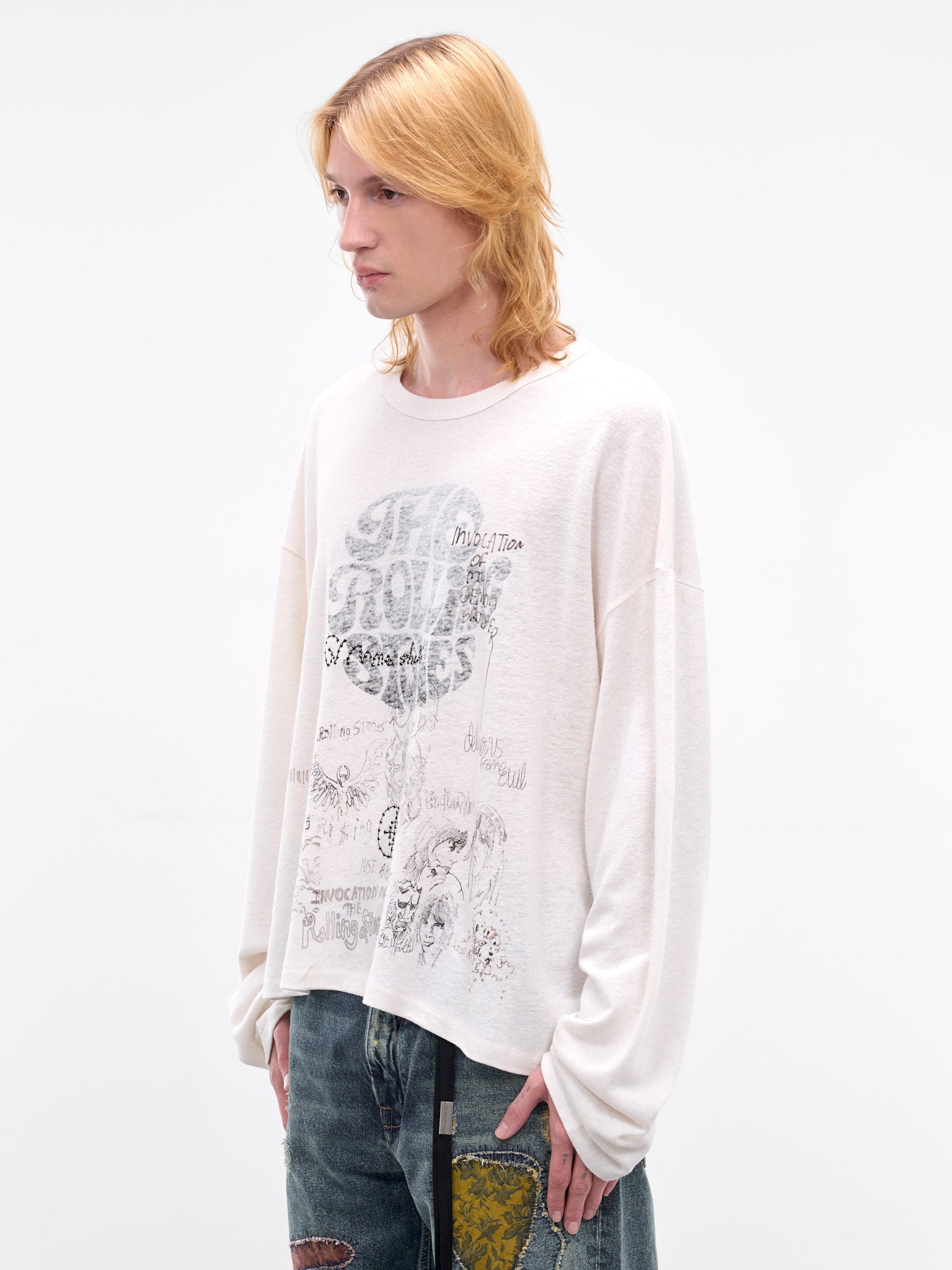 Paly x Rolling Stones Embroidered Tee (3U002Q2021VWT-CREAM)