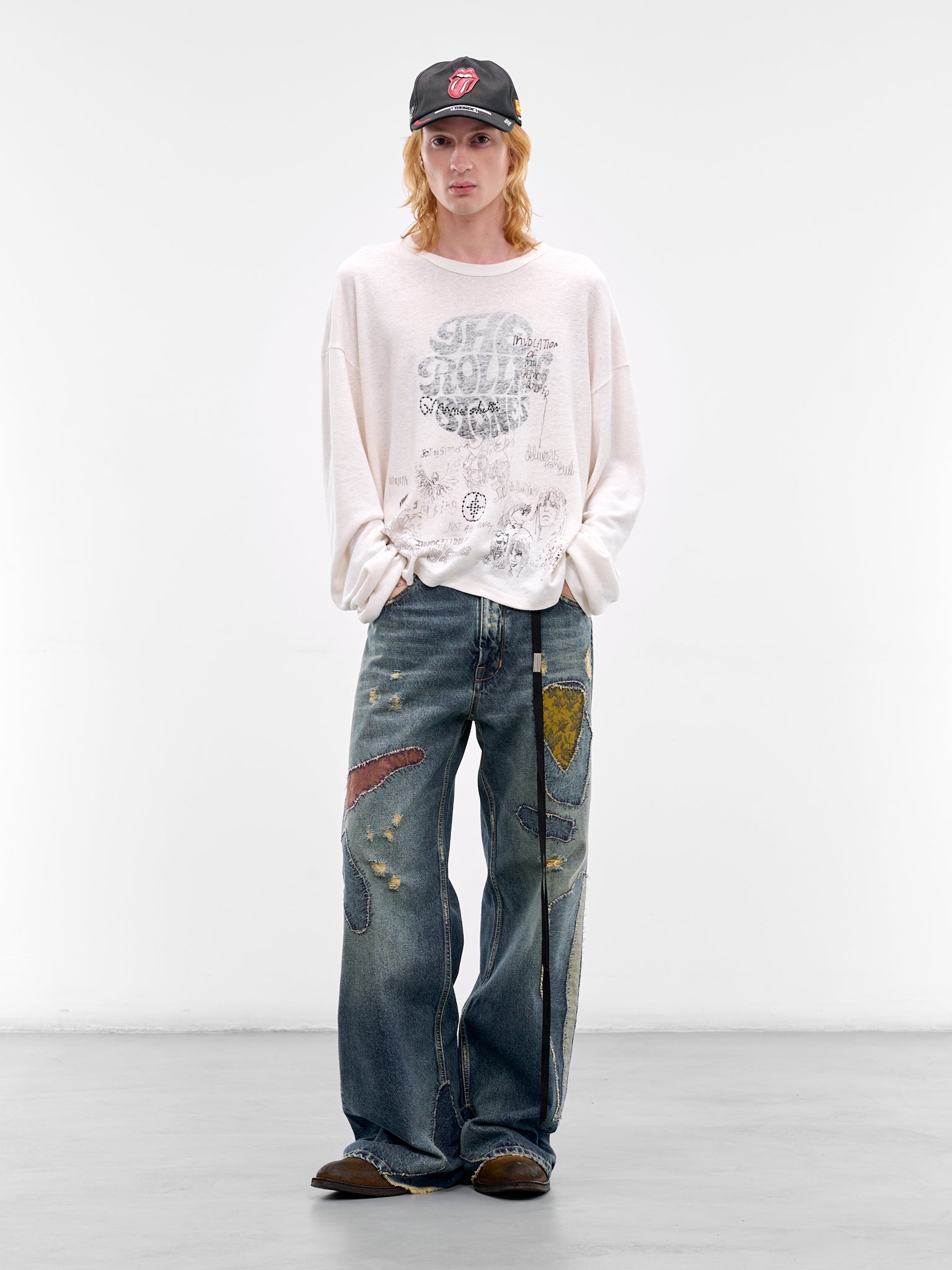 Paly x Rolling Stones Embroidered Tee (3U002Q2021VWT-CREAM)