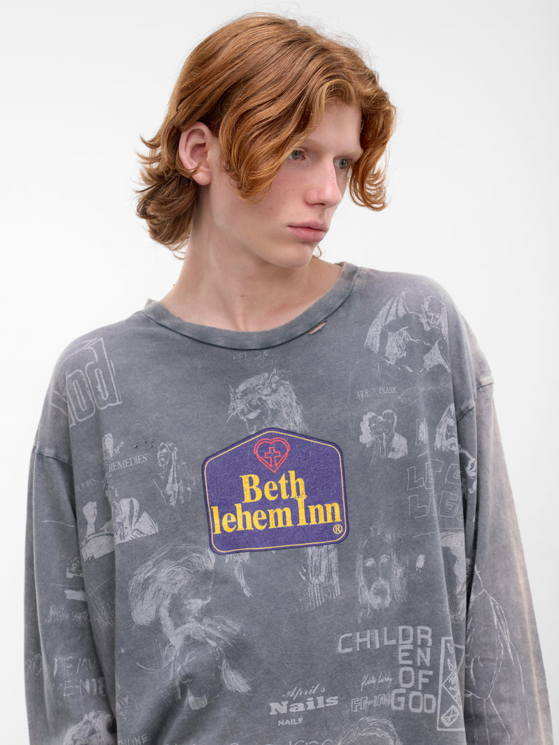 Bethlehem Inn Long Sleeve Tee (3U005Q1010VBK-VINTAGE-BLACK)
