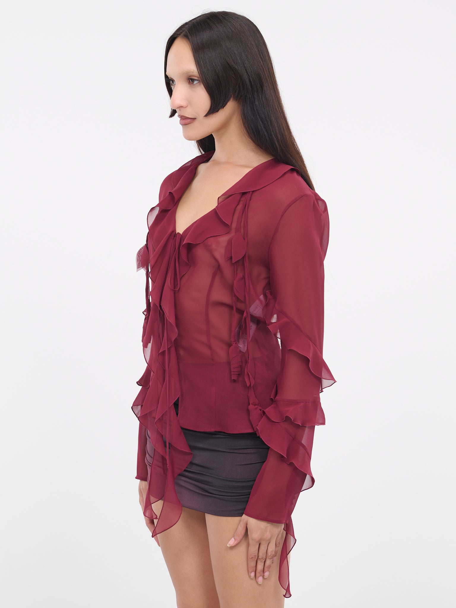 Ruffles Rose Shirt (4-4C046A-N0745-PORT-ROYALE)