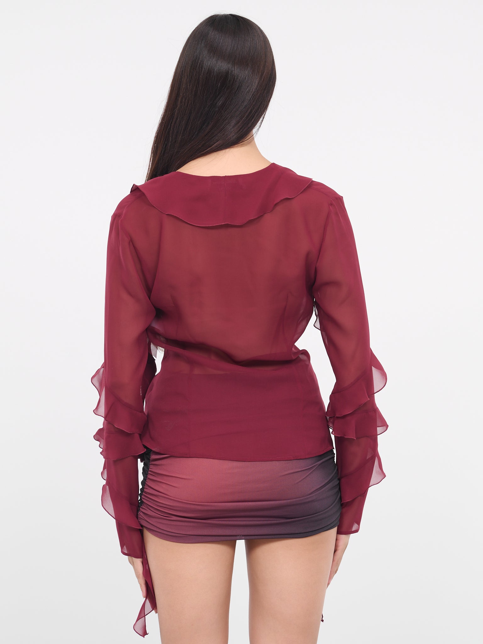 Ruffles Rose Shirt (4-4C046A-N0745-PORT-ROYALE)