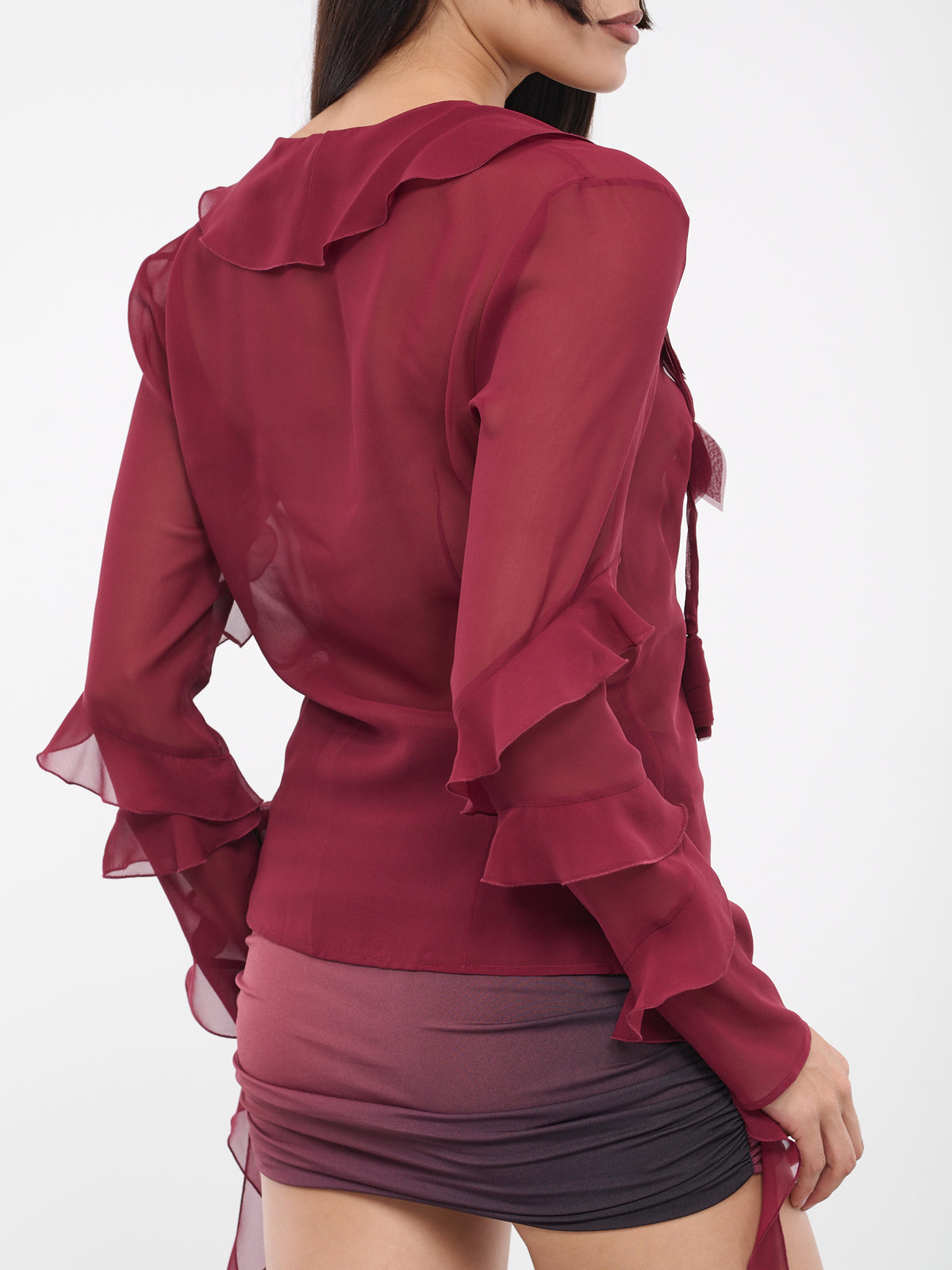 Ruffles Rose Shirt (4-4C046A-N0745-PORT-ROYALE)