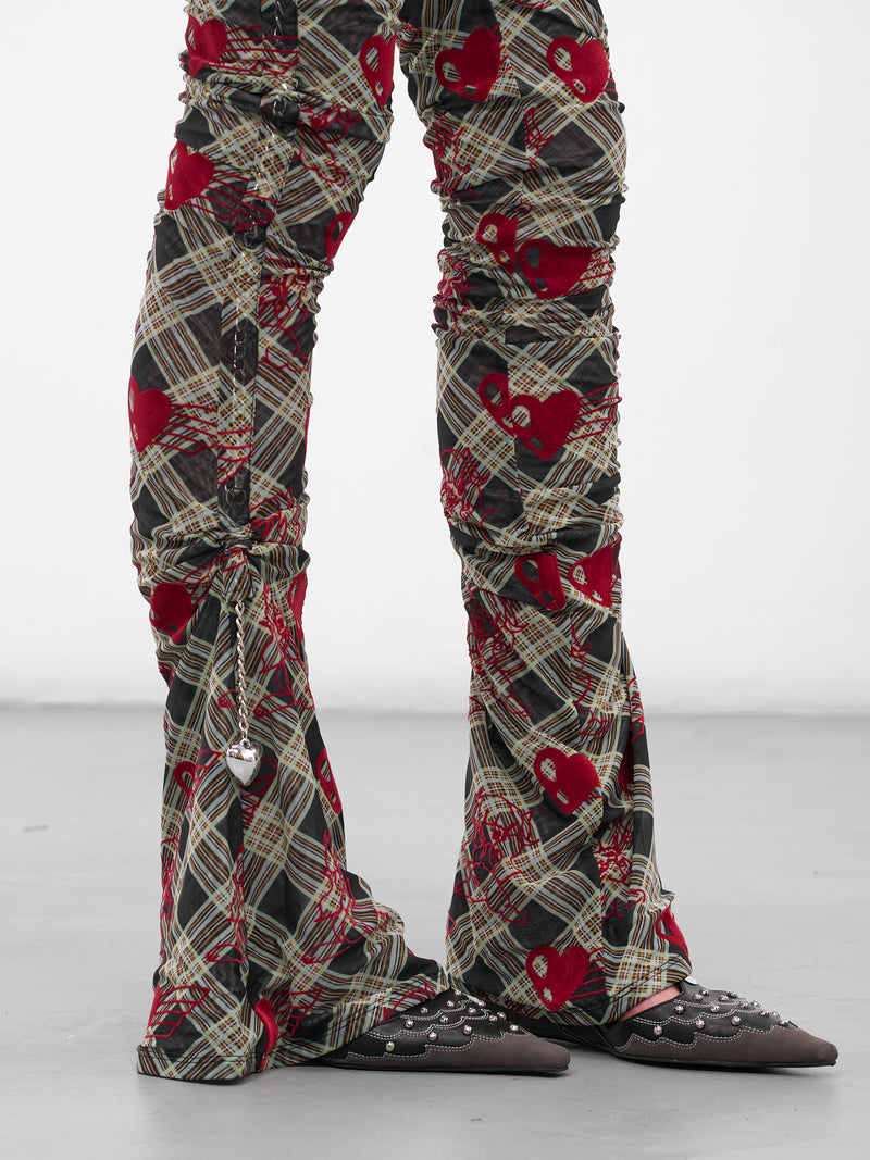 Sonicscape Tartan Flocked Mesh Leggings (4061-SONICSCAPE-MULTI)