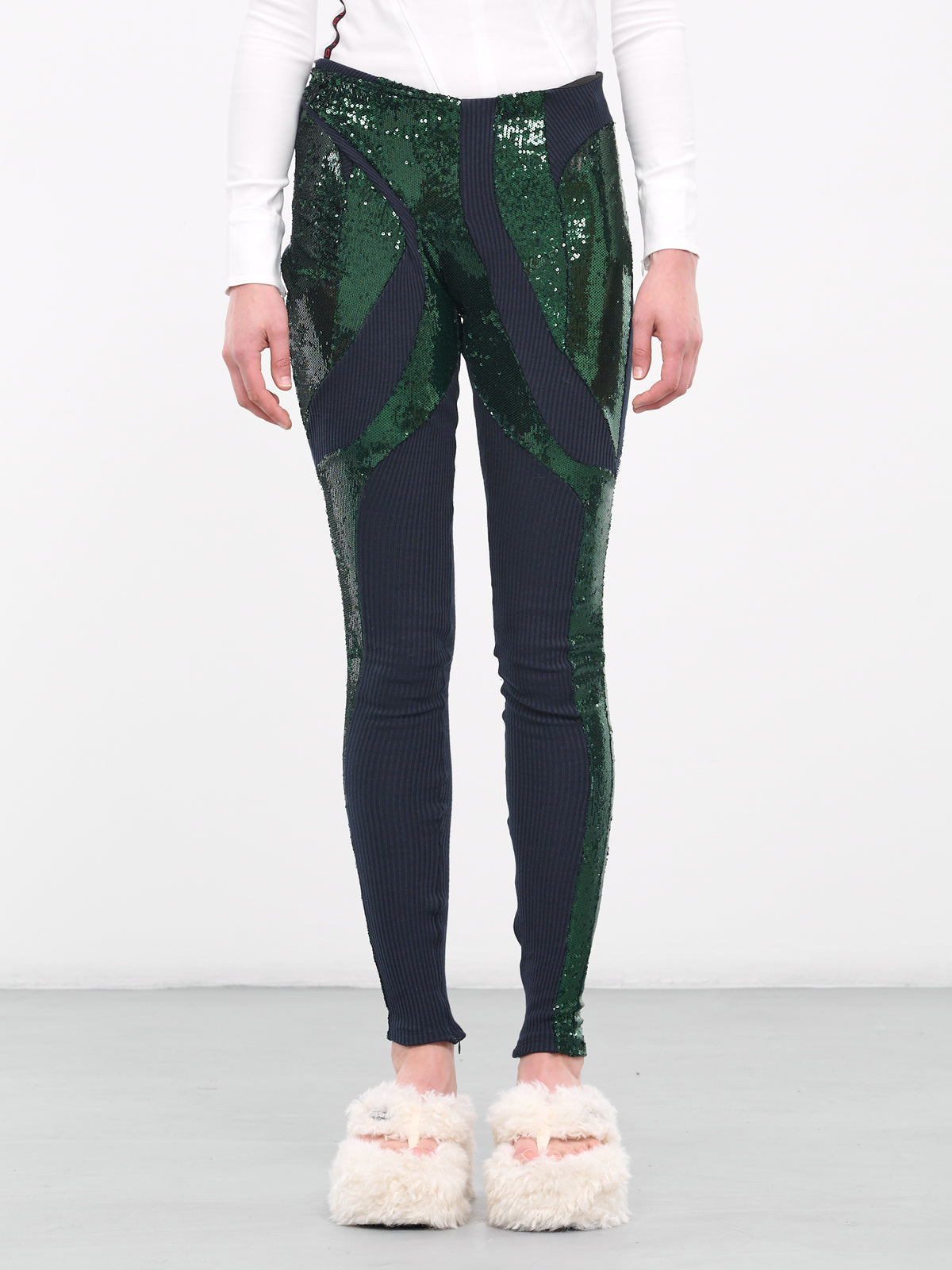 Sequin Knit Leggings (406501-GREEN)