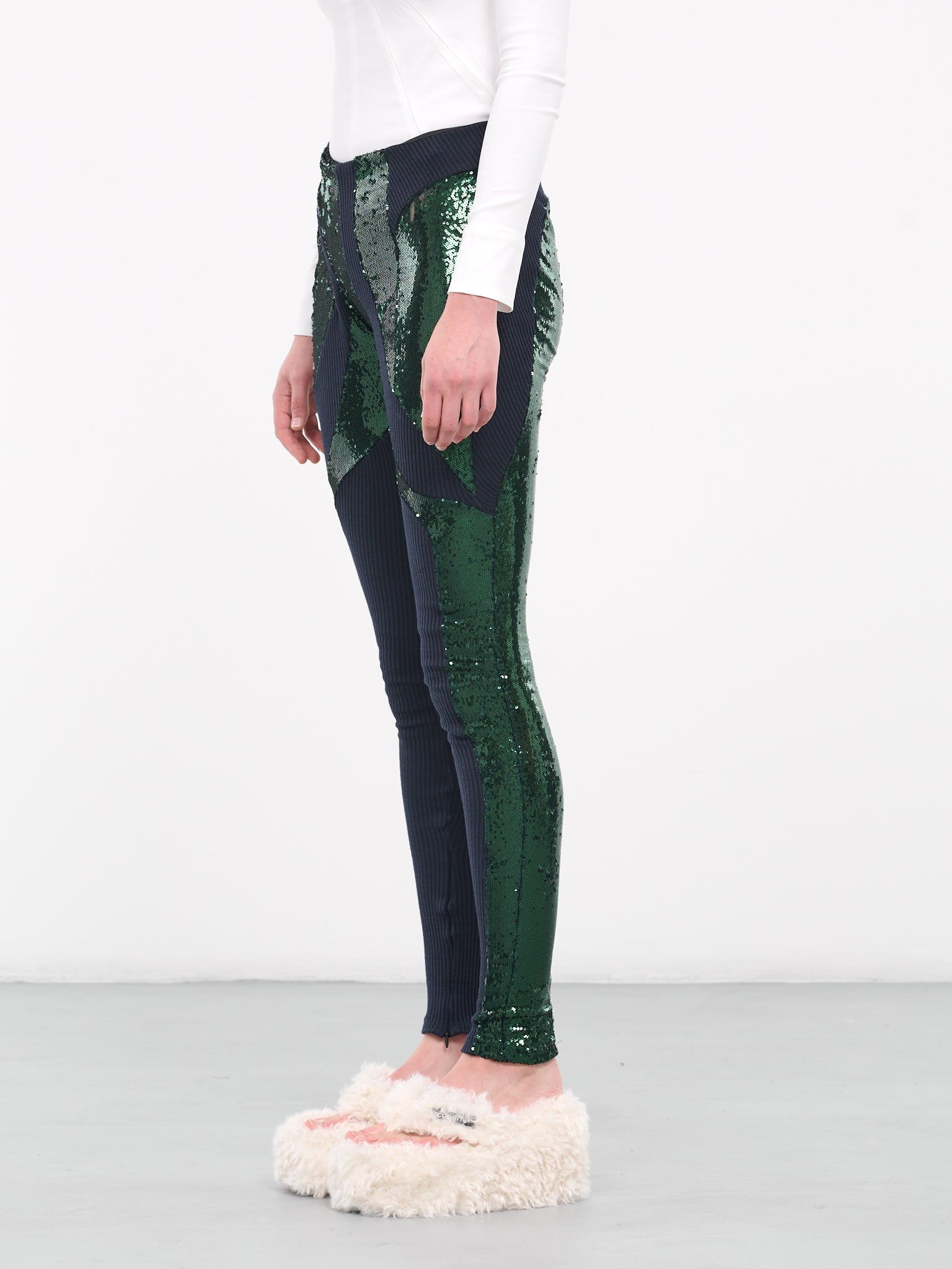 Sequin Knit Leggings (406501-GREEN)