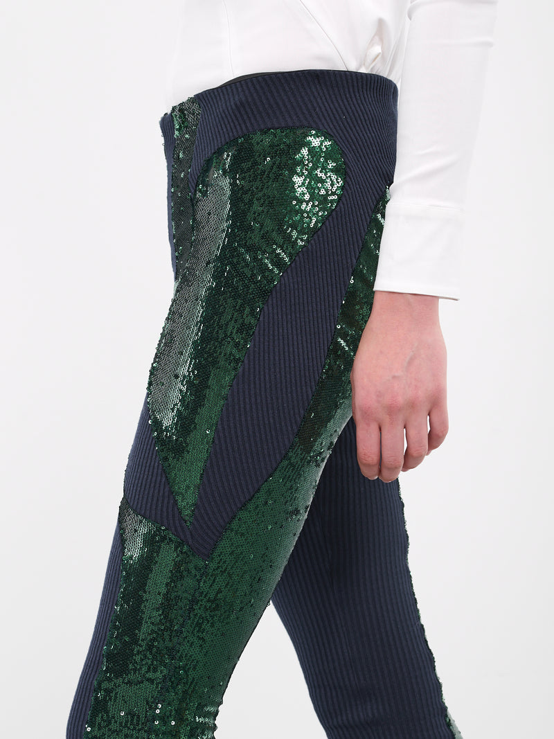 Sequin Knit Leggings (406501-GREEN)