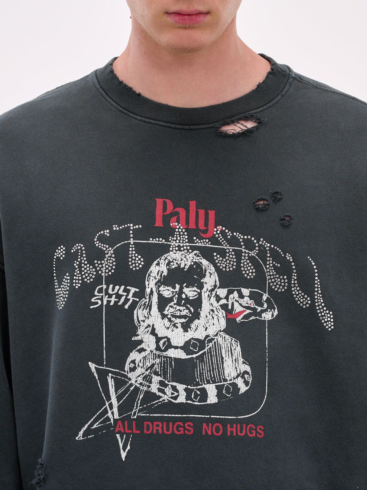 Black 'Cast-A-Spell' Graphic Crewneck (4U0011Q3009VBK-BLACK)