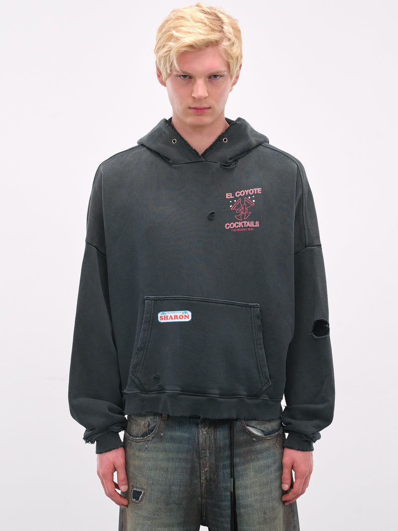 Black 'Valley Of Dolls' Graphic Hoodie (4U001Q3009VBK-BLACK)