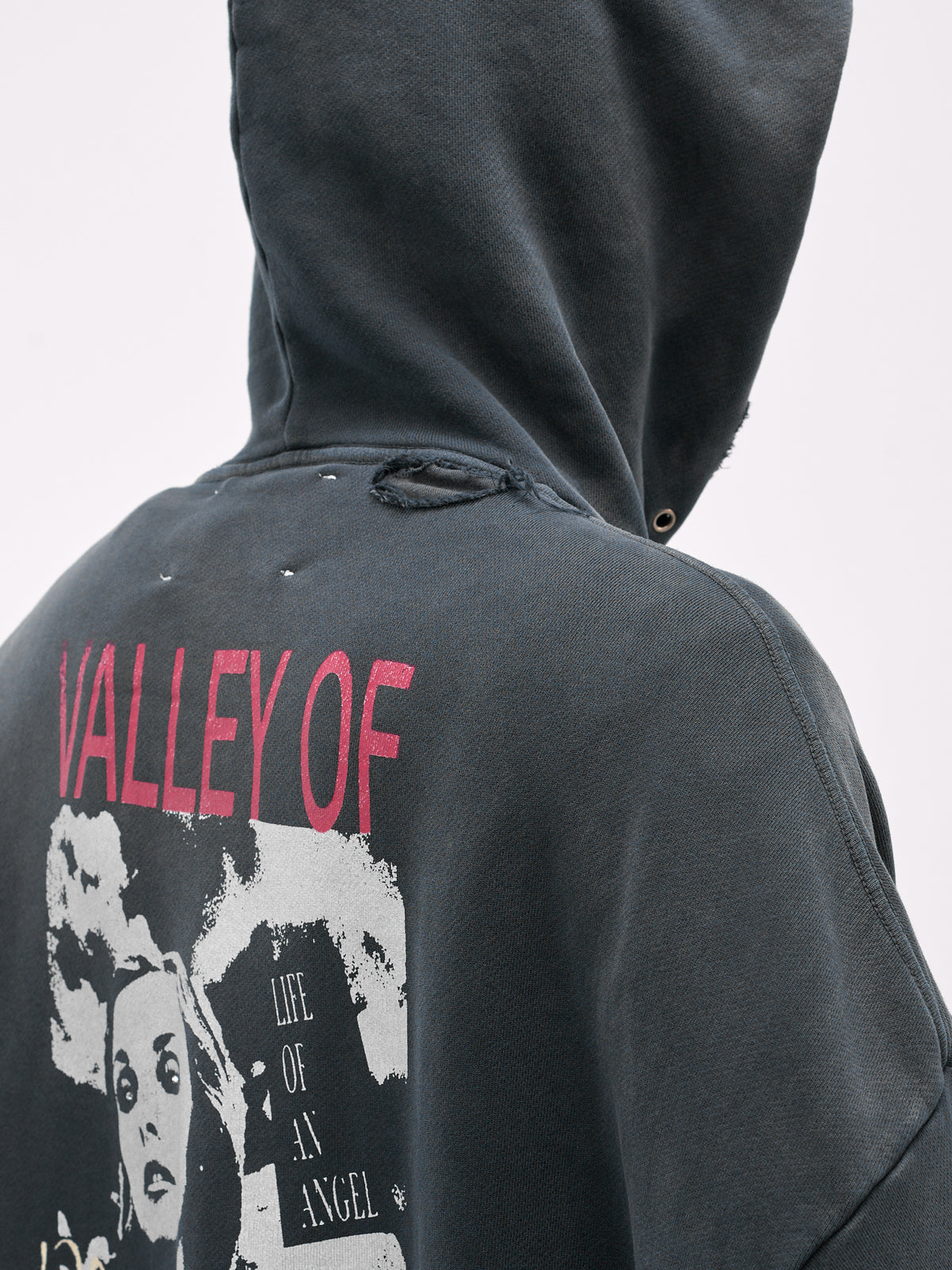 Black 'Valley Of Dolls' Graphic Hoodie (4U001Q3009VBK-BLACK)