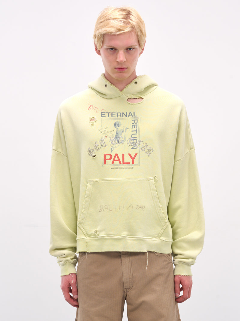 Green 'Eternal Return' Graphic Hoodie (4U006Q3009LGN-LIGHT-GREEN)