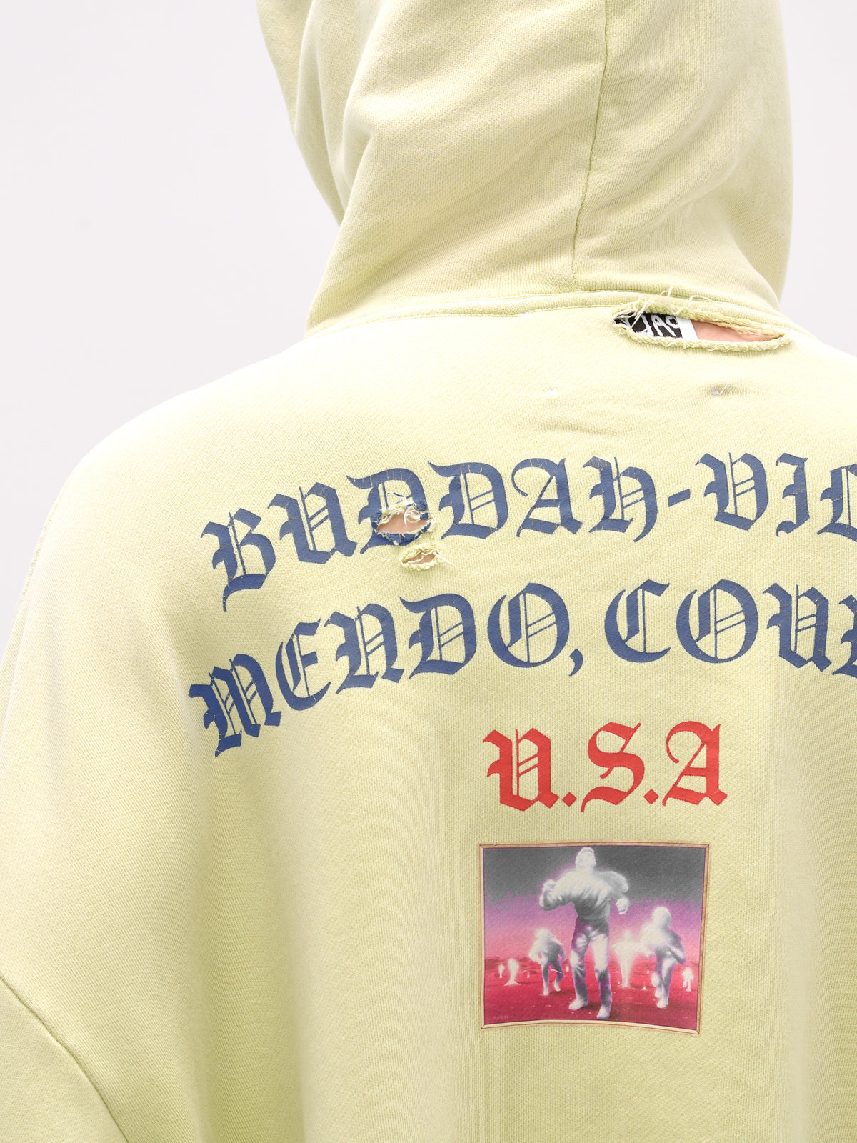 Green 'Eternal Return' Graphic Hoodie (4U006Q3009LGN-LIGHT-GREEN)