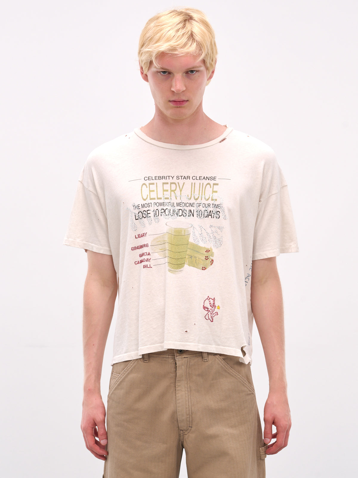 Cream 'Celery Cleanse' Graphic Tee (2U006Q3009VWT-CREAM)