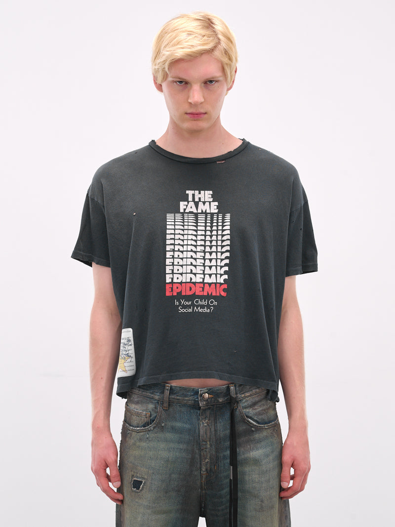Black 'Fame Epidemic' Graphic Tee (F2U004Q3009VBK-BLACK)