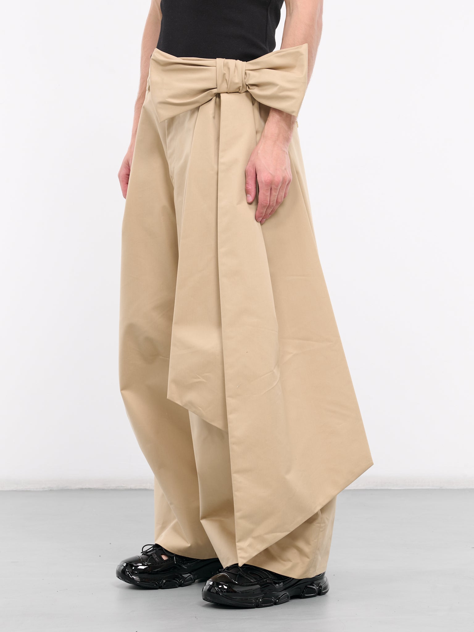 Bow Wide Leg Trousers (4112-1041-TAUPE)