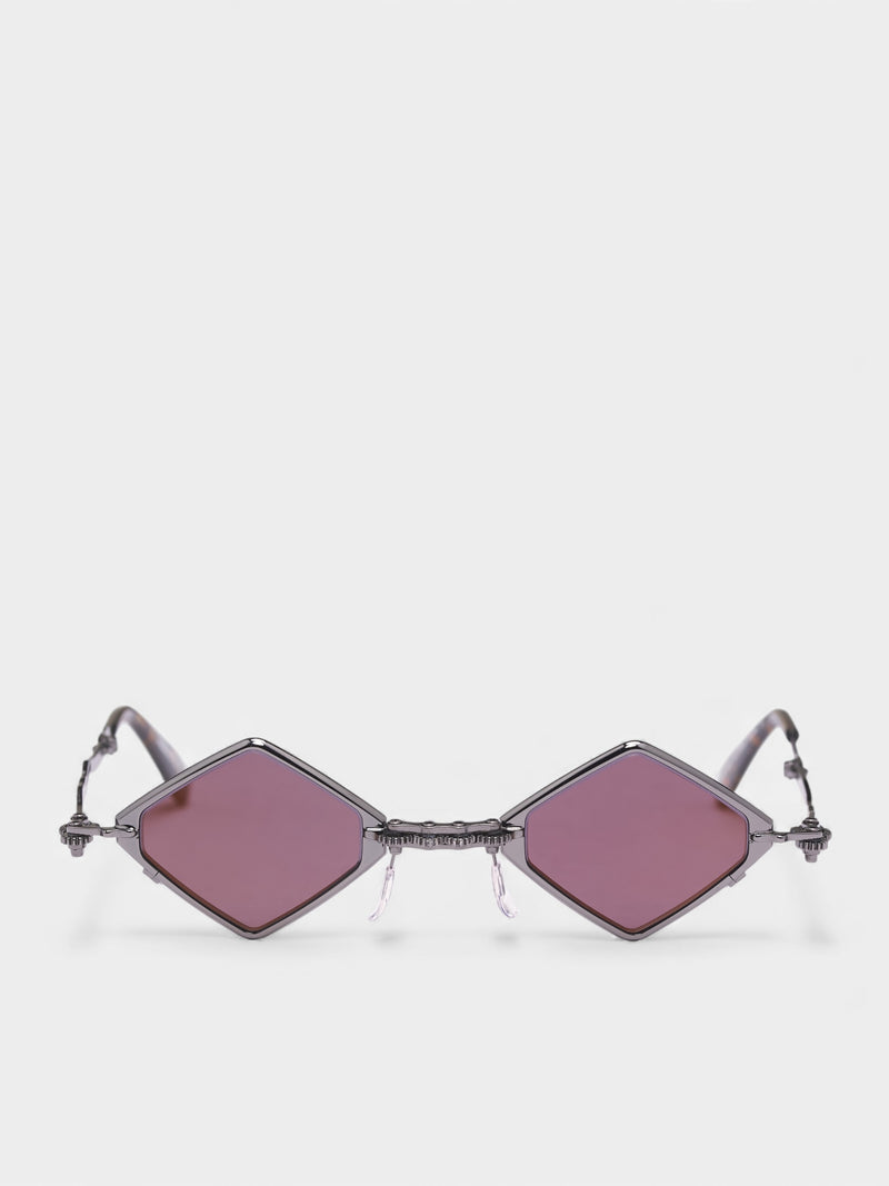 H80 Diamond Foldable Gear Sunglasses (KRSH80RH0000004N-GREY-PINK)