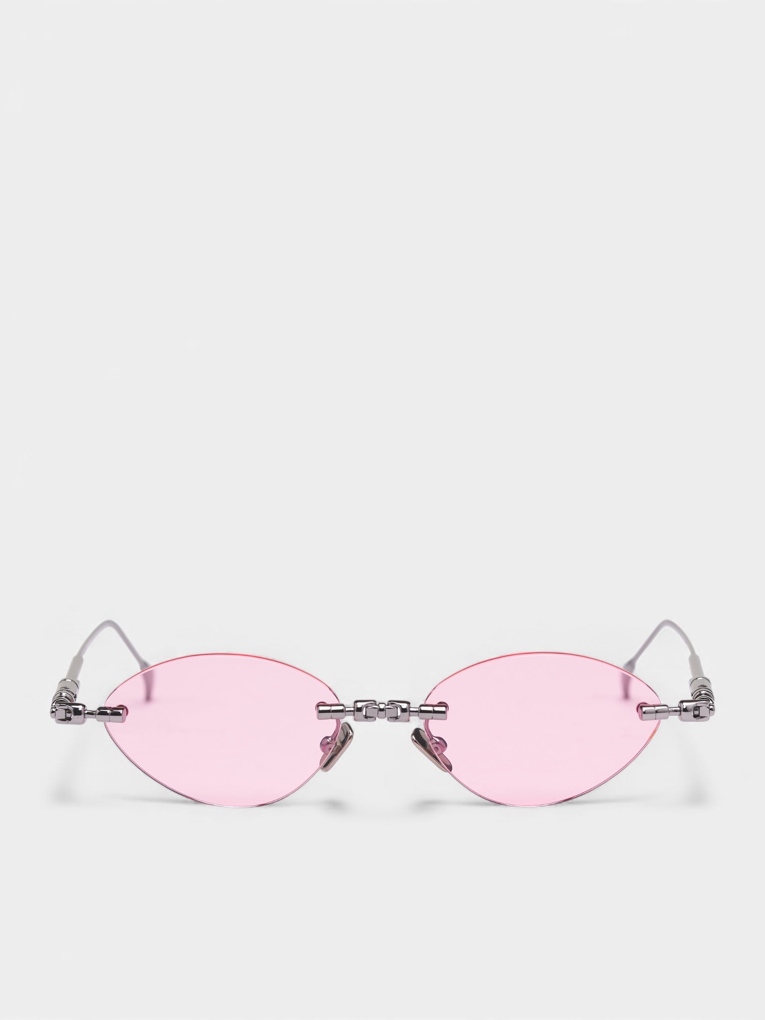 Metal Oval Rimless Pink Sunglasses (KRSH65GM0000004P-PINK)