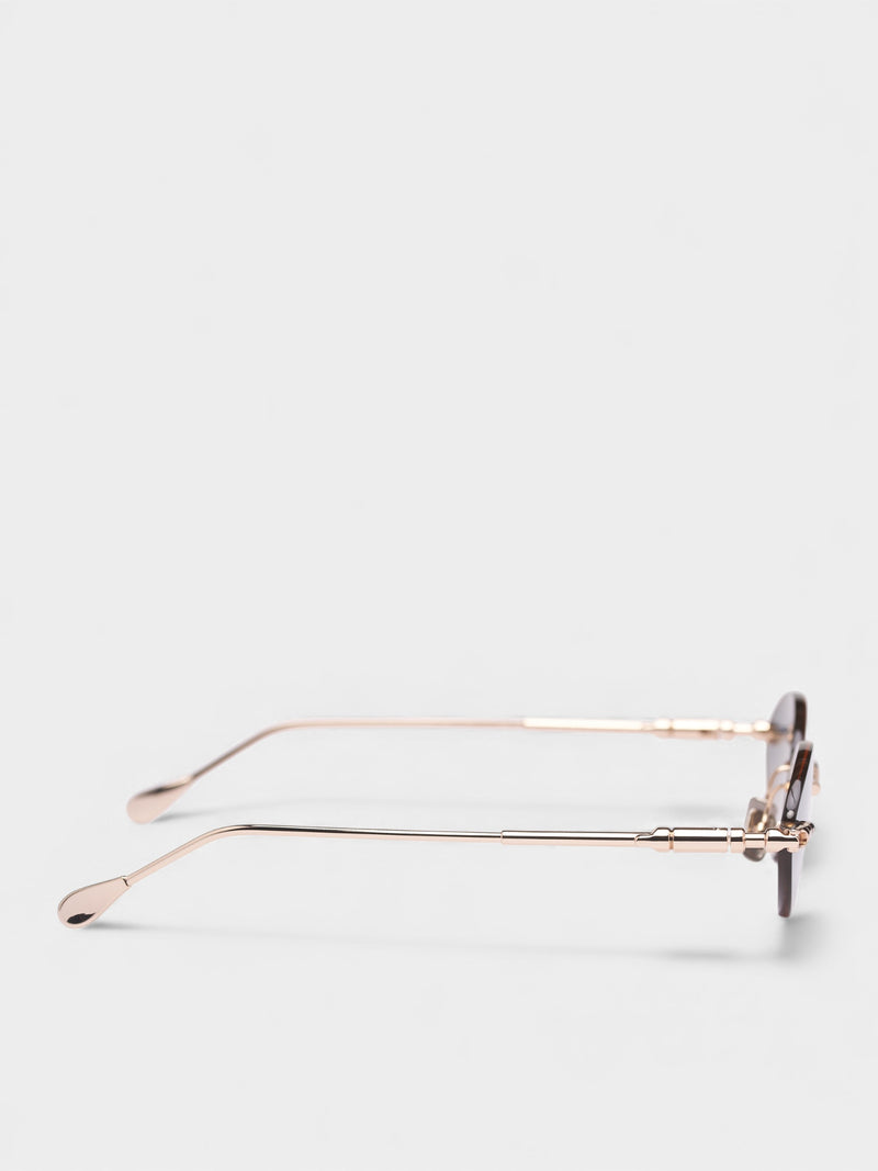 Metal Oval Rimless Gradient Sunglasses (KRSH65PG0000004K-GREEN)