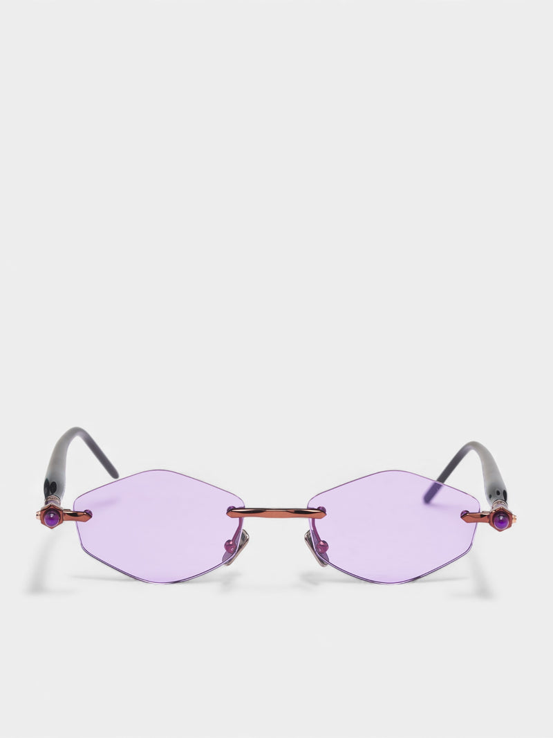 P60 Geometric Rimless Sunglasses (KRSP60BZGB00004L-LILAC)