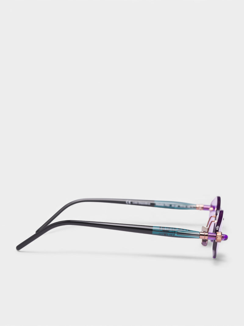 P60 Geometric Rimless Sunglasses (KRSP60BZGB00004L-LILAC)