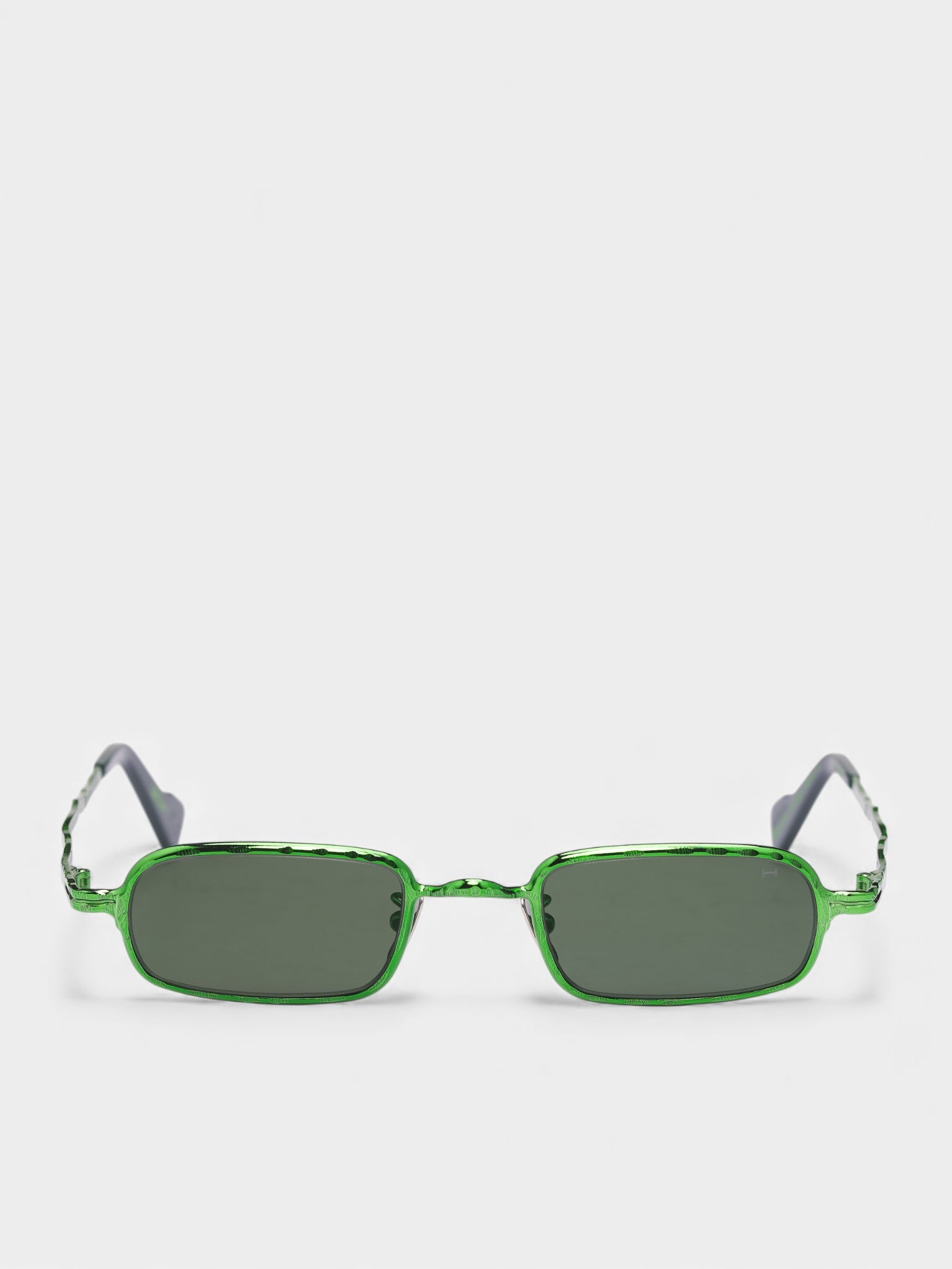 Z18 Green Rectangular Metal Sunglasses (KRSZ18HB000000FE-GREEN)