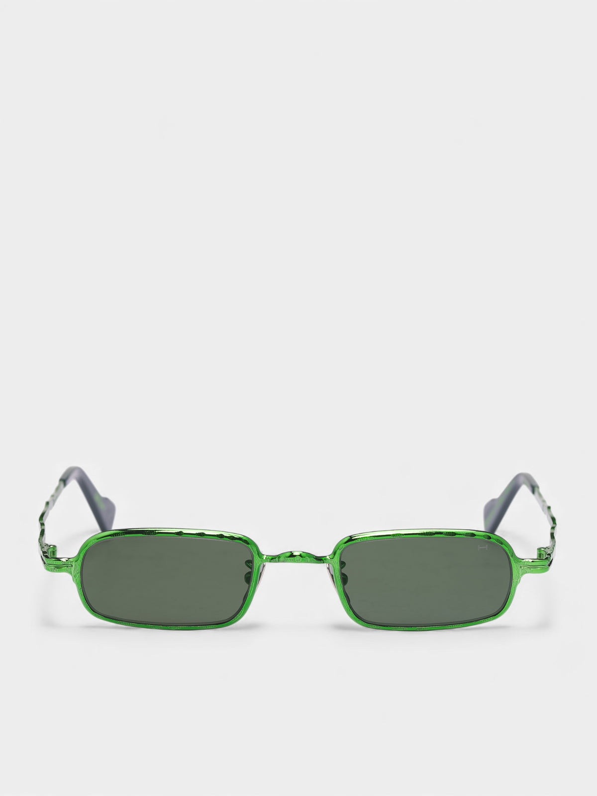 Z18 Green Rectangular Metal Sunglasses (KRSZ18HB000000FE-GREEN)
