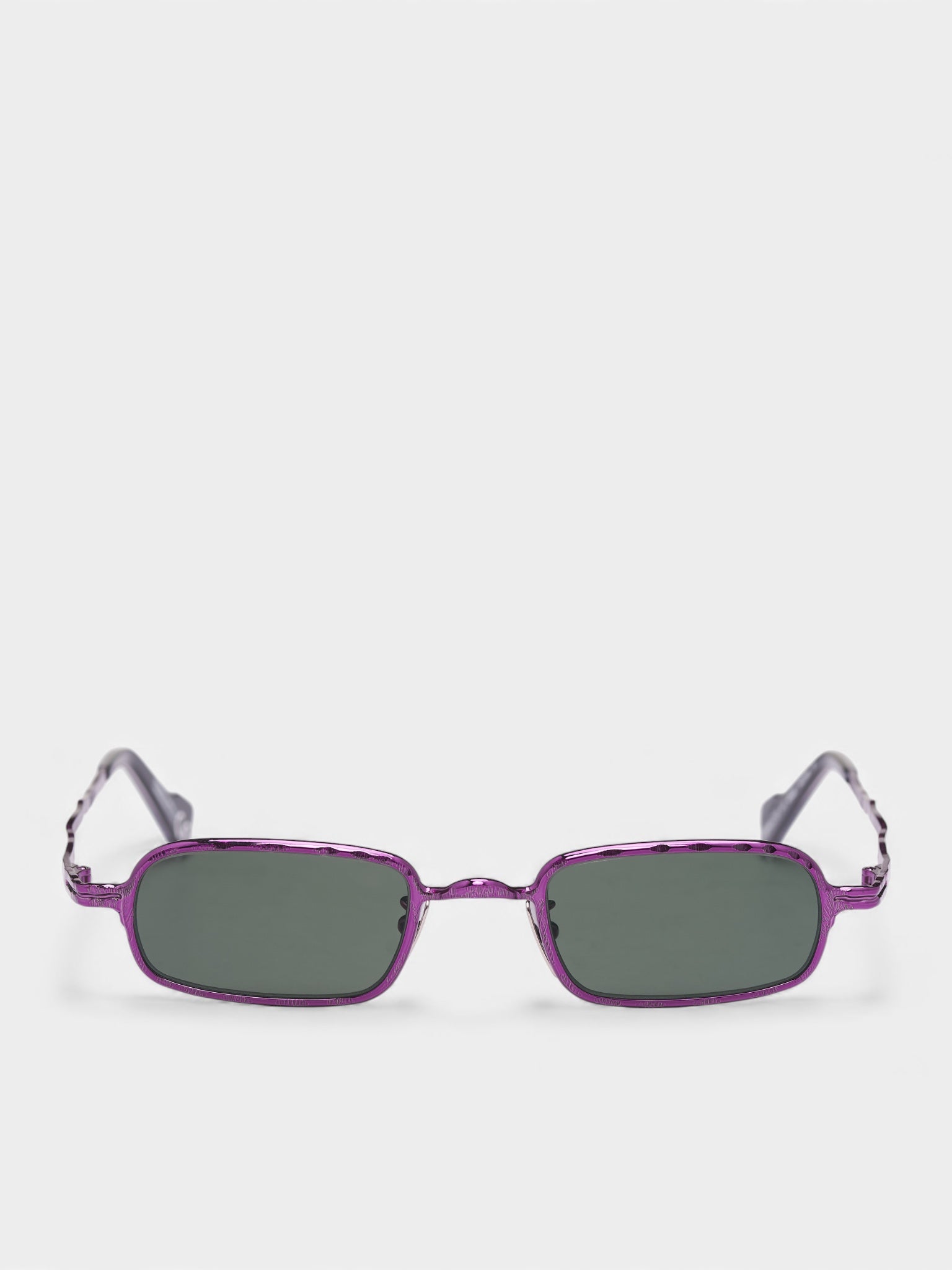 Z18 Red Rectangular Metal Sunglasses (KRSZ18FX000000FE-GREEN)