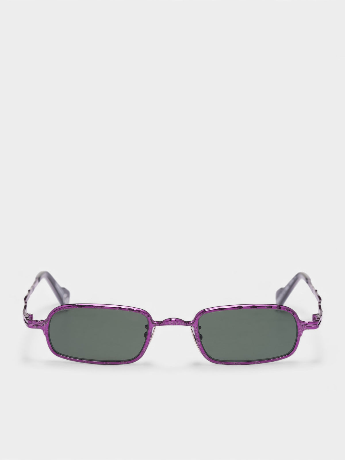 Z18 Red Rectangular Metal Sunglasses (KRSZ18FX000000FE-GREEN)