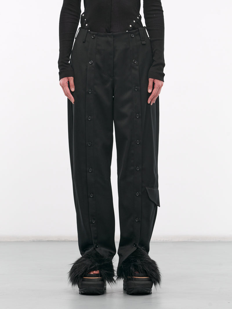 Button Placket Trousers (4125-0458-BLACK)
